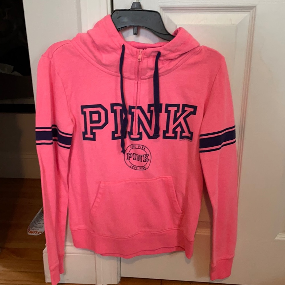 pink quarter zip